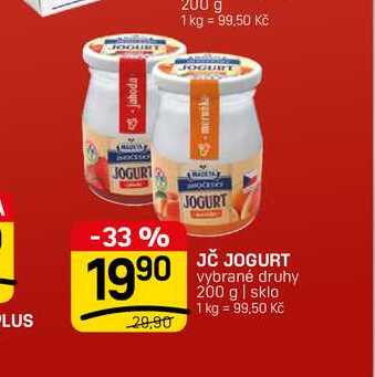 JČ JOGURT vybrané druhy 200 g
