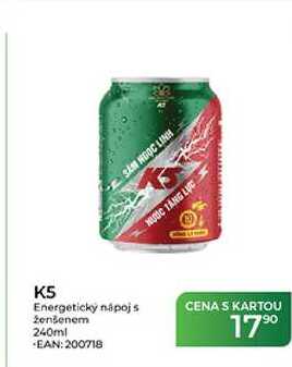 K5 Energetický nápoj s ženšenem 240ml