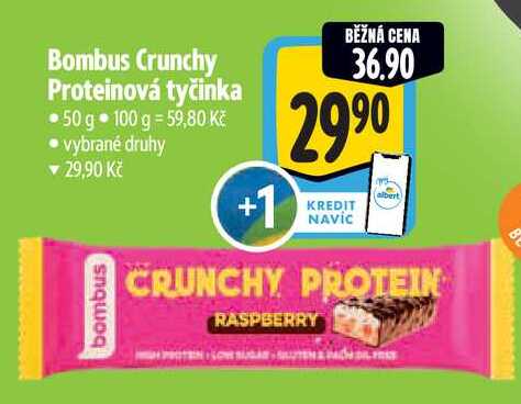 Bombus Crunchy Proteinová tyčinka, 50 g