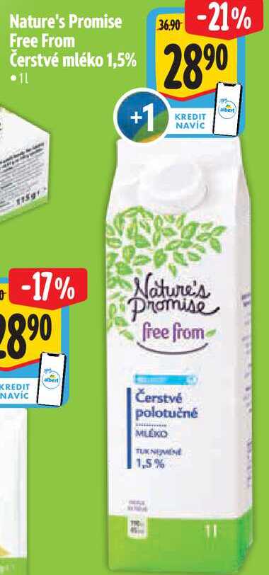 Nature's Promise Free From Čerstvé mléko 1,5%, 11
