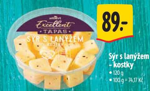 Sýr s lanýžem -kostky, 120 g
