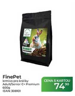FinePet krmivo pro králiky Adult/Senior C. Premium 600g