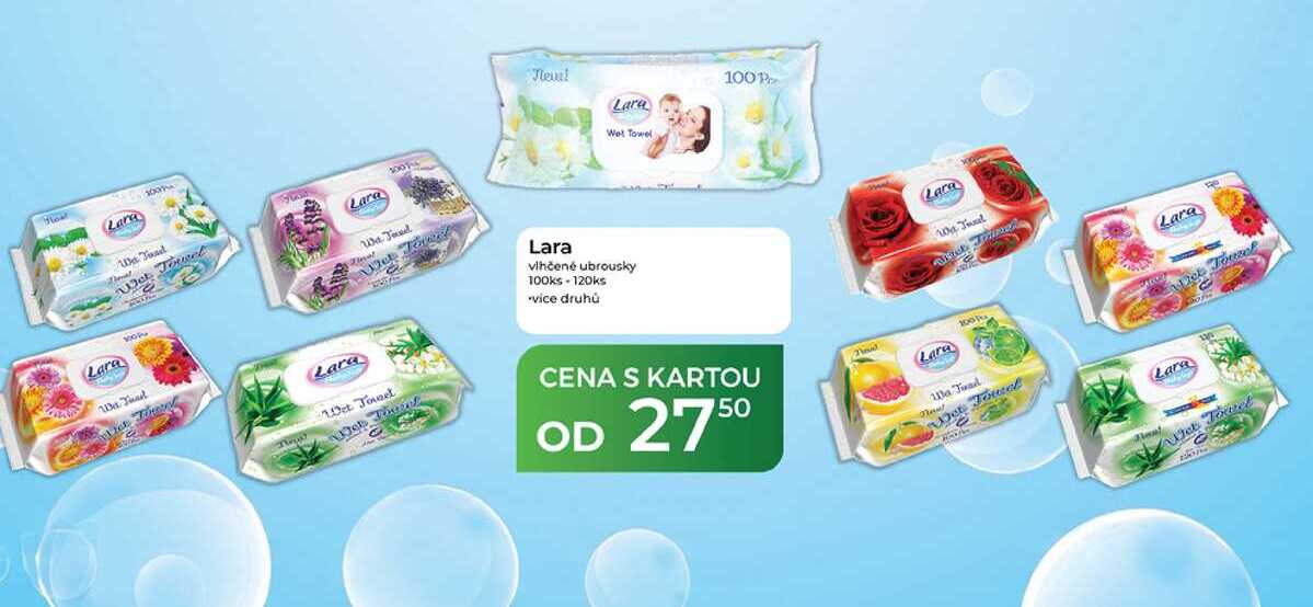 Lara vlhčené ubrousky 100ks - 120ks