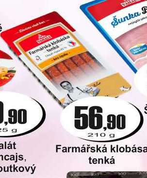 Farmářská klobása tenká 210 g