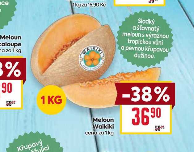Meloun Waikiki cena za 1kg 