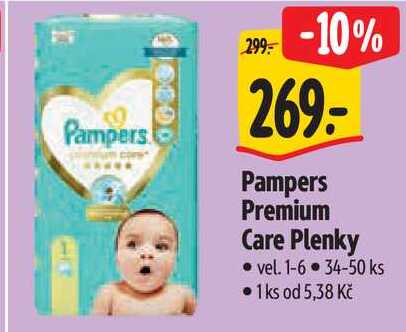Pampers Premium Care Plenky, vel. 1-6 34-50 ks