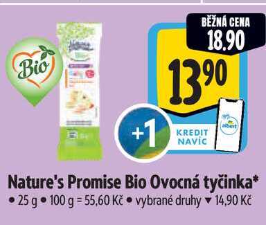 Nature's Promise Bio Ovocná tyčinka*, 25 g 