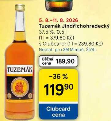 Tuzemák Jindřichohradecký 37,5 %, 0.5 l