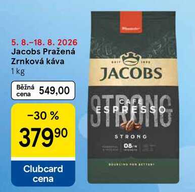 Jacobs Pražená Zrnková káva, 1 kg 