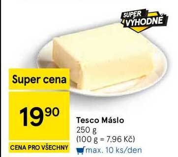 Tesco Máslo, 250 g