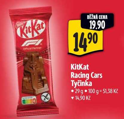 KitKat Racing Cars Tyčinka, 29 g