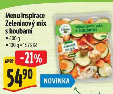 Menu inspirace Zeleninový mix s houbami, 400 g