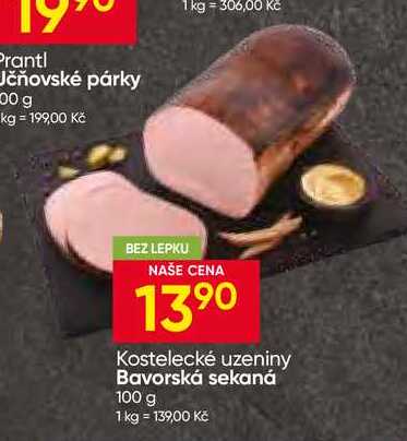 Kostelecké uzeniny Bavorská sekaná 100 g
