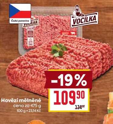 Hovězí mělněné cena za 475 g