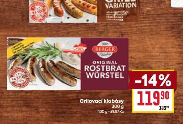 Grilovací klobásy 300 g