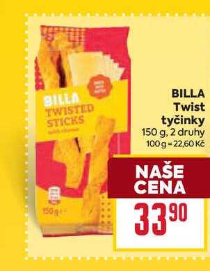BILLA Twist tyčinky 150 g