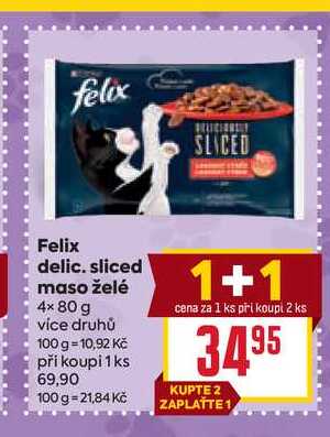 Felix delic. sliced maso želé 4× 80 g 