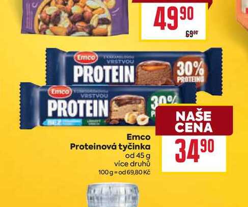 Emco Proteinová tyčinka od 45 g