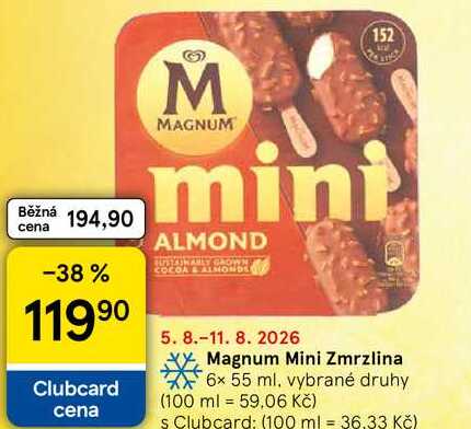 Magnum Mini Zmrzlina, 6x 55 ml, vybrané druhy