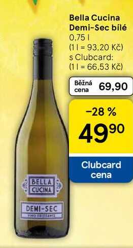 Bella Cucina Demi-Sec bílé, 0,75 l