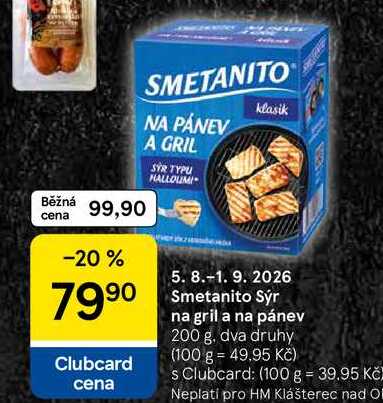 Smetanito Sýr na gril a na pánev, 200 g, dva druhy 