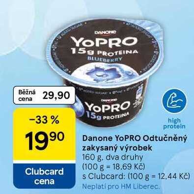 Danone YoPRO Odtučněnýzakysaný výrobek, 160 g