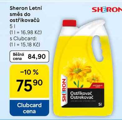 Sheron Letní směs do ostřikovačů, 5 l 