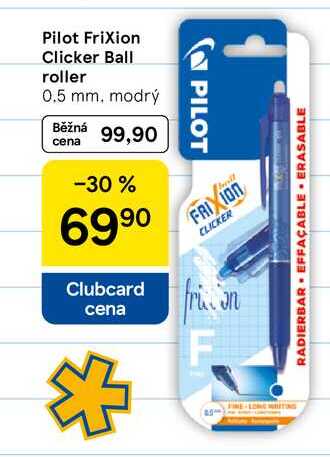 Pilot Frixion Clicker Ball roller 0.5 mm, modrý  
