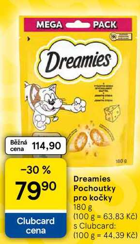 Dreamies Pochoutky pro kočky, 180 g