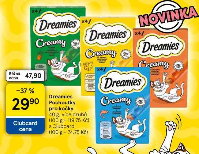 Dreamies Pochoutky pro kočky, 40 g, více druhů