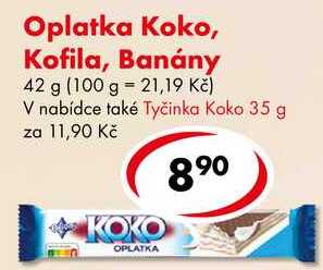 Oplatka Koko, Kofila, Banány, 42 g
