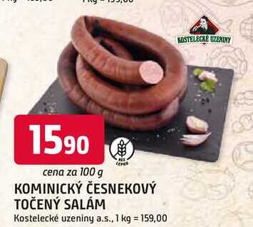 KOMINICKÝ ČESNEKOVÝ TOČENÝ SALÁM 100g