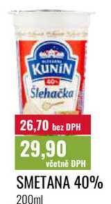 SMETANA 40%, 200ml 