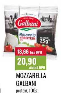 MOZZARELLA GALBANI, protein, 100g 