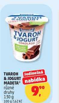 TVAROH & JOGURT MADETA různé druhy, 130 g