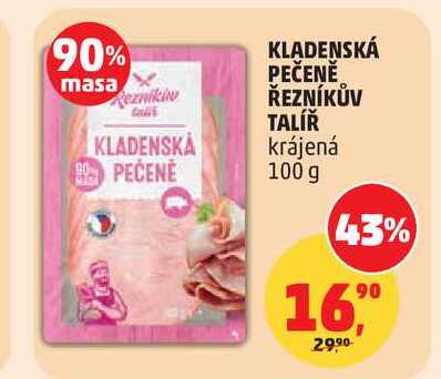 KLADENSKÁ PEČENĚ ŘEZNÍKŮV TALÍŘ krájená, 100 g