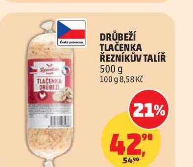 DRŮBEŽÍ TLAČENKA ŘEZNÍKŮV TALÍŘ, 500 g  