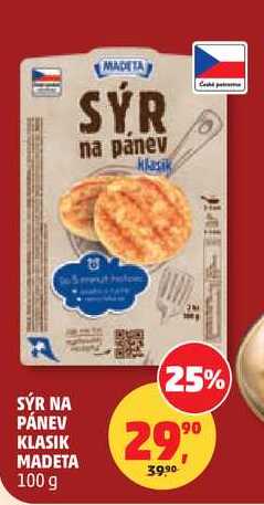 SÝR NA PÁNEV KLASIK MADETA, 100 g