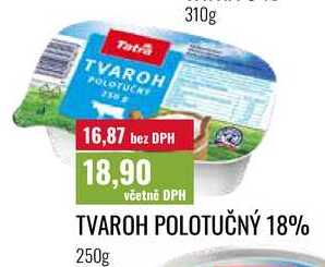 TVAROH POLOTUČNÝ 18% ,250g