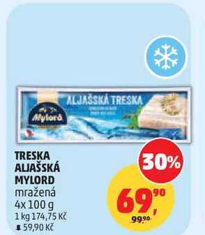 TRESKA ALJAŠSKÁ MYLORD mražená, 4x 100 g