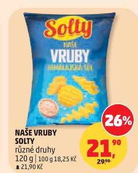NAŠE VRUBY SOLTY různé druhy, 120 g