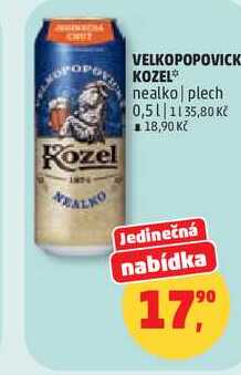 VELKOPOPOVICK KOZEL nealko plech, 0,5 l