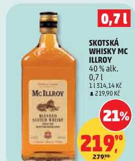 SKOTSKÁ WHISKY MC ILLROY 40% alk., 0,7 l