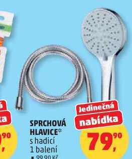 SPRCHOVÁ HLAVICE s hadicí, 1 balení