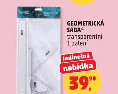 GEOMETRICKÁ SADA transparentní, 1 balení