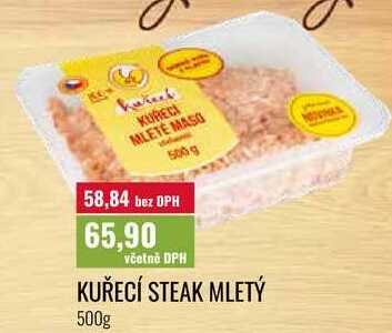 KUŘECÍ STEAK MLETÝ, 500g 