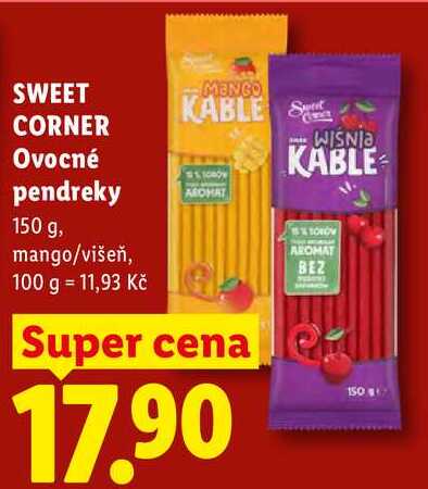 SWEET CORNER Ovocné pendreky, 150 g