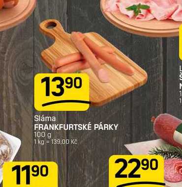 FRANKFURTSKÉ PÁRKY 100 g