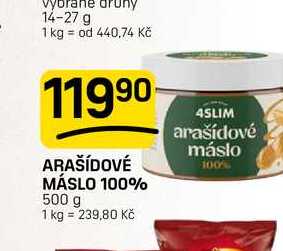 ARAŠÍDOVÉ MÁSLO 100% 500 g