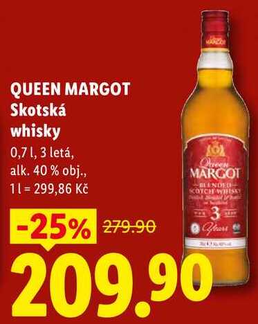 QUEEN MARGOT Skotská whisky, 0,7 l